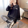 スタイリッシュ 切り替え 一目惚れ プリント Tシャツ カットソー＜S-3675＞