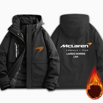 早い者勝ち  防寒  撥水加工 バックビッグロゴ 男女兼用 4色展開 フード付き中綿ジャケット <S-12935>