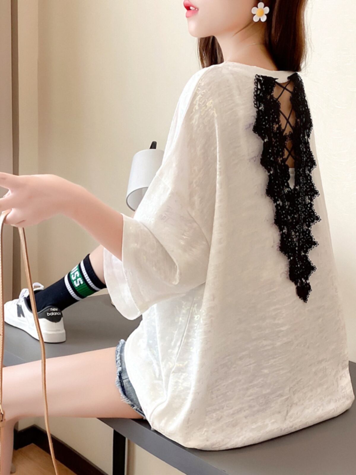 主役級 エレガント ファッション セクシー 半袖シャツ<S-6670>