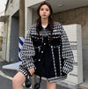 着回し力抜群 チェック柄 美人度アップ 切り替え 3色選択 ジャケット <S-9746>