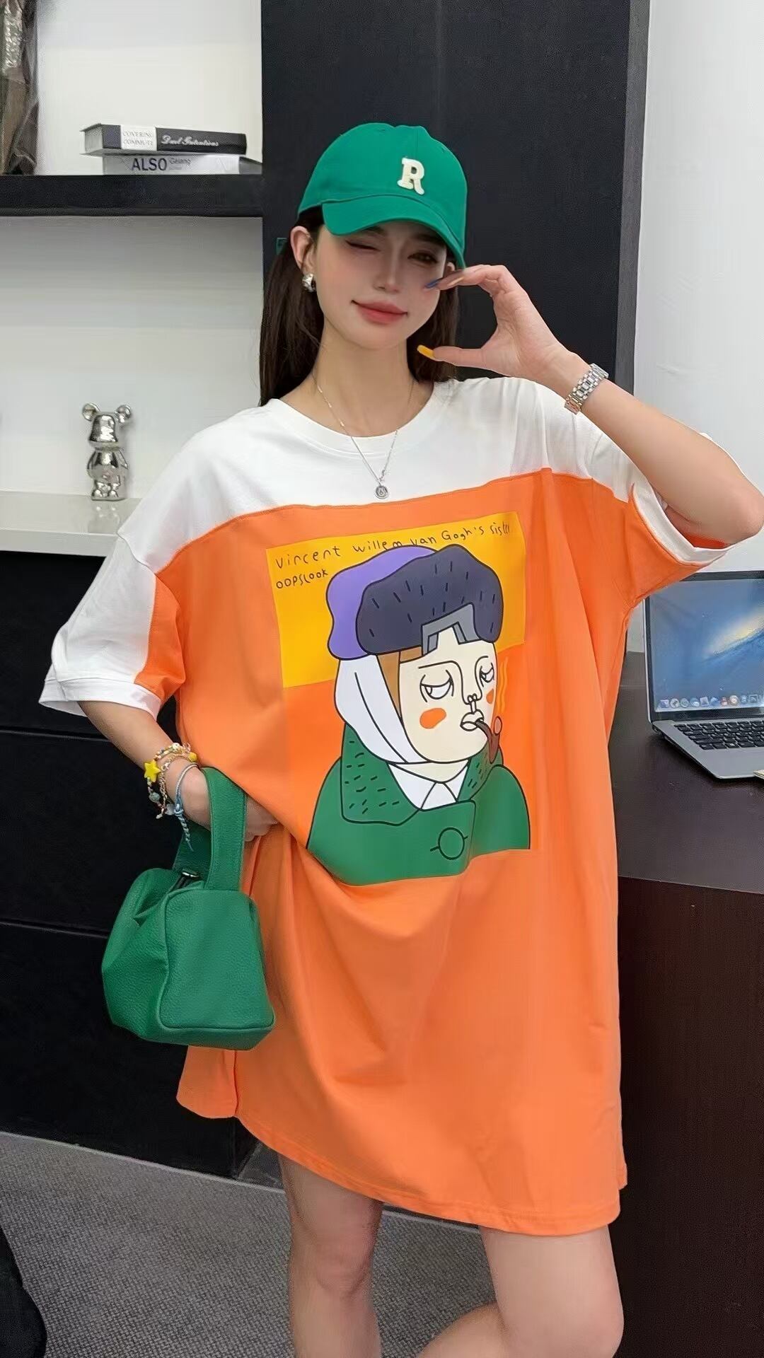 おすすめ 好感度UP 海外トレンド カジュアル 全3色 半袖 Tシャツ ワンピース ＜S-11556＞