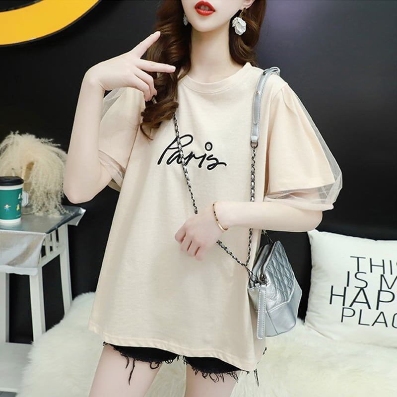 ゆったり感アップ 切り替え 着心地抜群 プリント Tシャツ カットソー＜S-3541＞