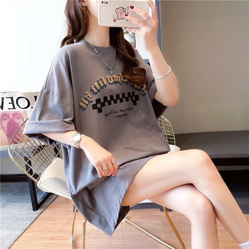 ゆったり感アップ 切り替え オシャレ度満点 プリント Tシャツ カットソー＜S-3478＞