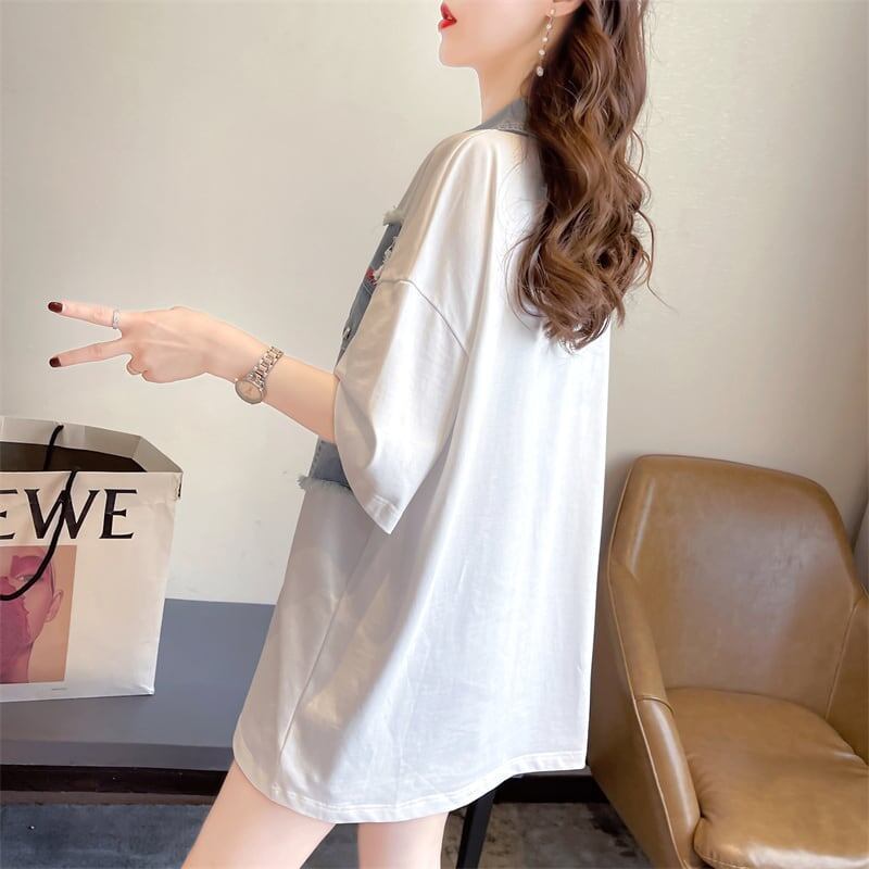 スタイリッシュ プリント 一目惚れ Tシャツ カットソー＜S-3358＞