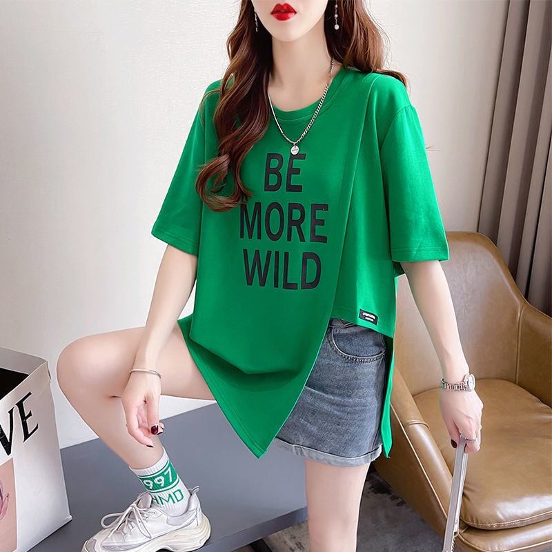 今季マストバイ タイルアップ ファッション感満々 プリント 4色選択 半袖Tシャツ＜S-9245＞