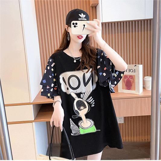ウエスタンスタイルとデザインのフライングスリーブTシャツ<S-3003>