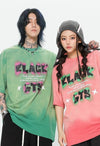 見逃し厳禁 ファッション ストリート系 ヴィンテージ加工 アルファベット プリントTシャツ ＜S-2921＞