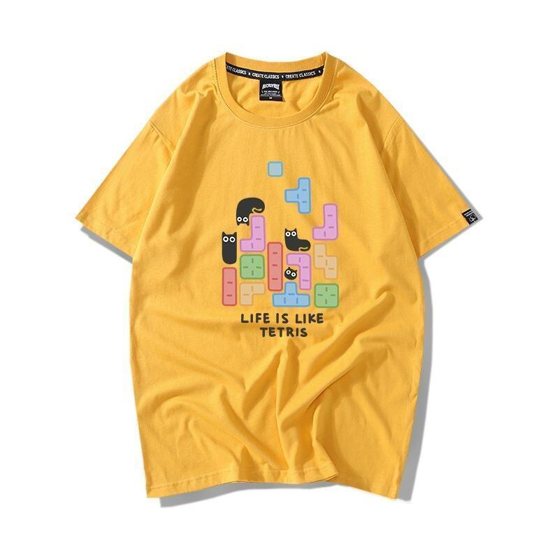 活躍する優秀アイテム 着心地良い カジュアル プリント 全8色 半袖Tシャツ 男女兼用<S-9321>