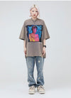 大注目 ファッション ストリート系 ヴィンテージ加工 プリントTシャツ ＜S-2875＞
