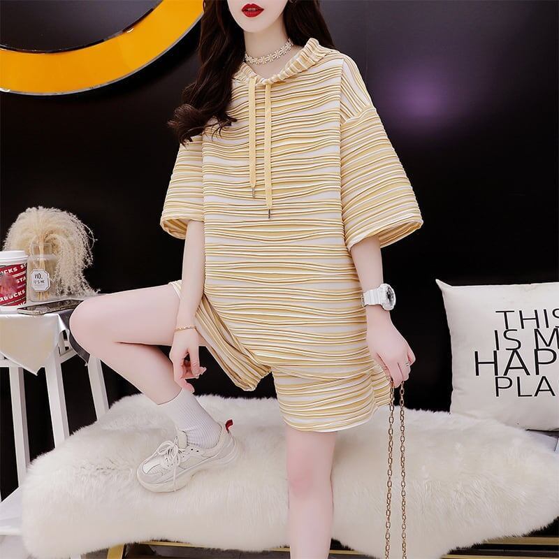 デザイン感 Tシャツ＋ショートパンツ チャーミング セットアップ＜S-3468＞
