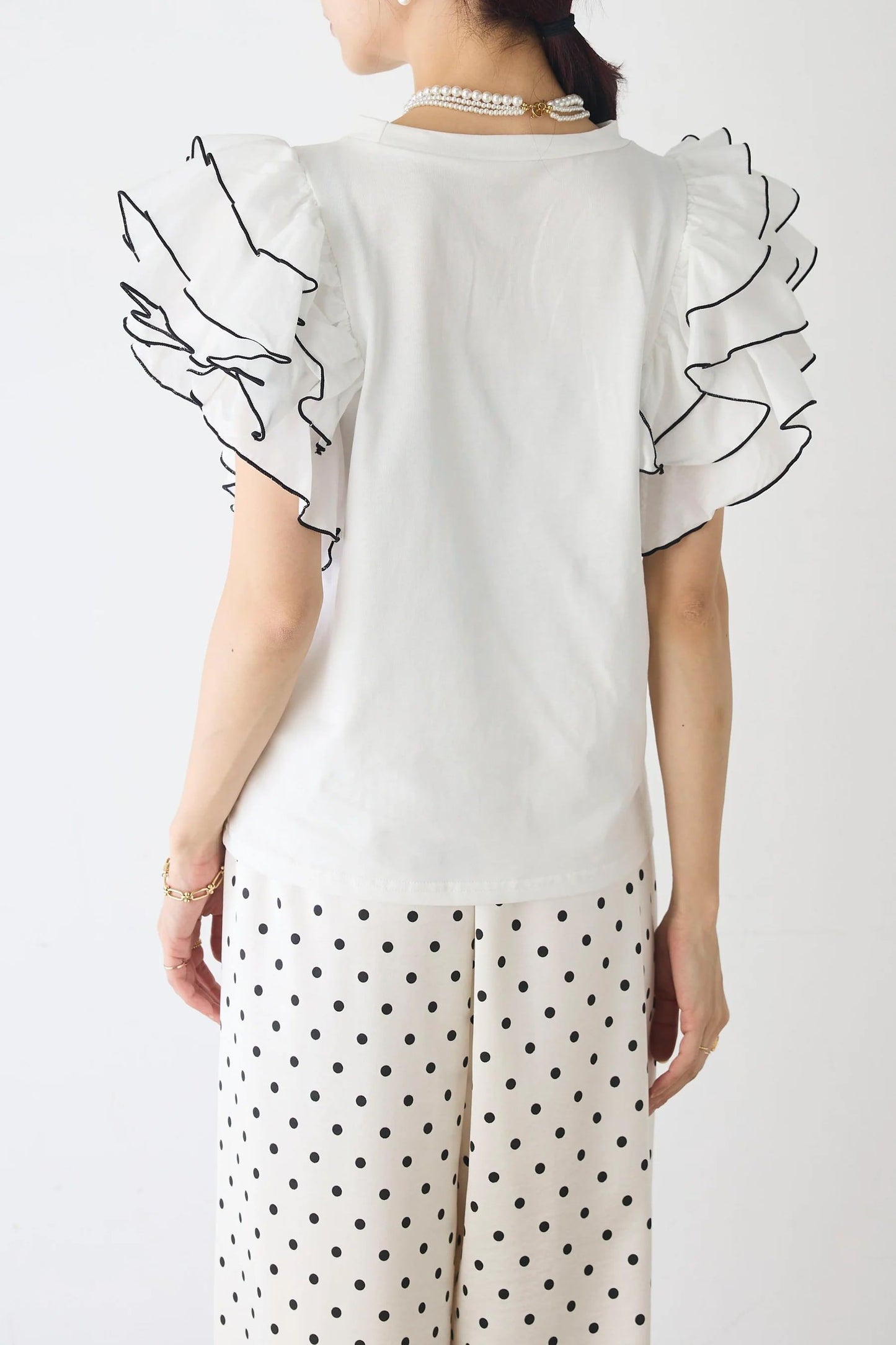 美人度アップ 早い者勝ち 大人可愛い カジュアル 共2色 Tシャツ<S-12149>