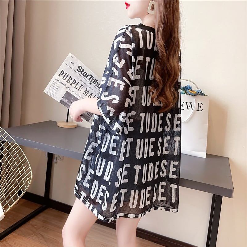 スタイリッシュ 一目惚れ アルファベット Tシャツ カットソー＜isf-3043＞