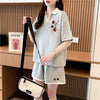 定番シンプル 切り替え カジュアル 半袖Ｔシャツⅹパンツセット全3色 <S-8267>