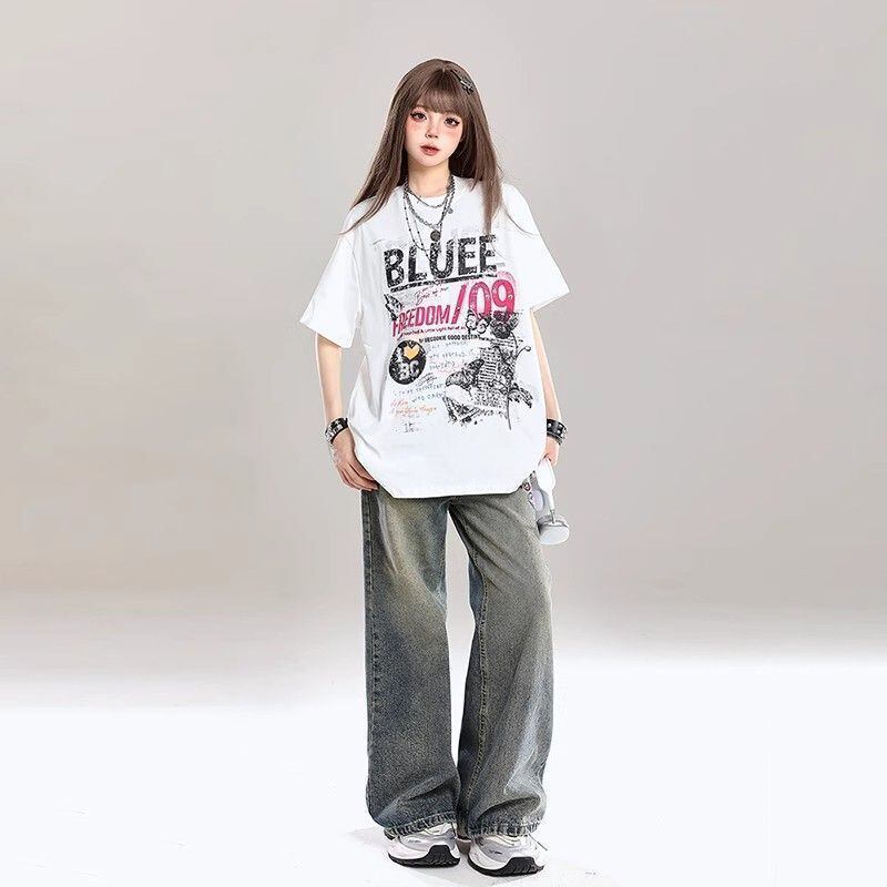 ファッション 早い者勝ち 絶対流行 カジュアル 2色選択 Tシャツ<S-11580>