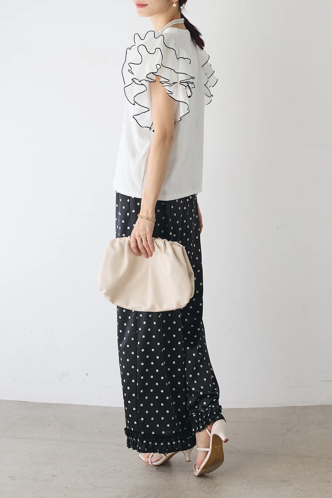 美人度アップ 早い者勝ち 大人可愛い カジュアル 共2色 Tシャツ<S-12149>