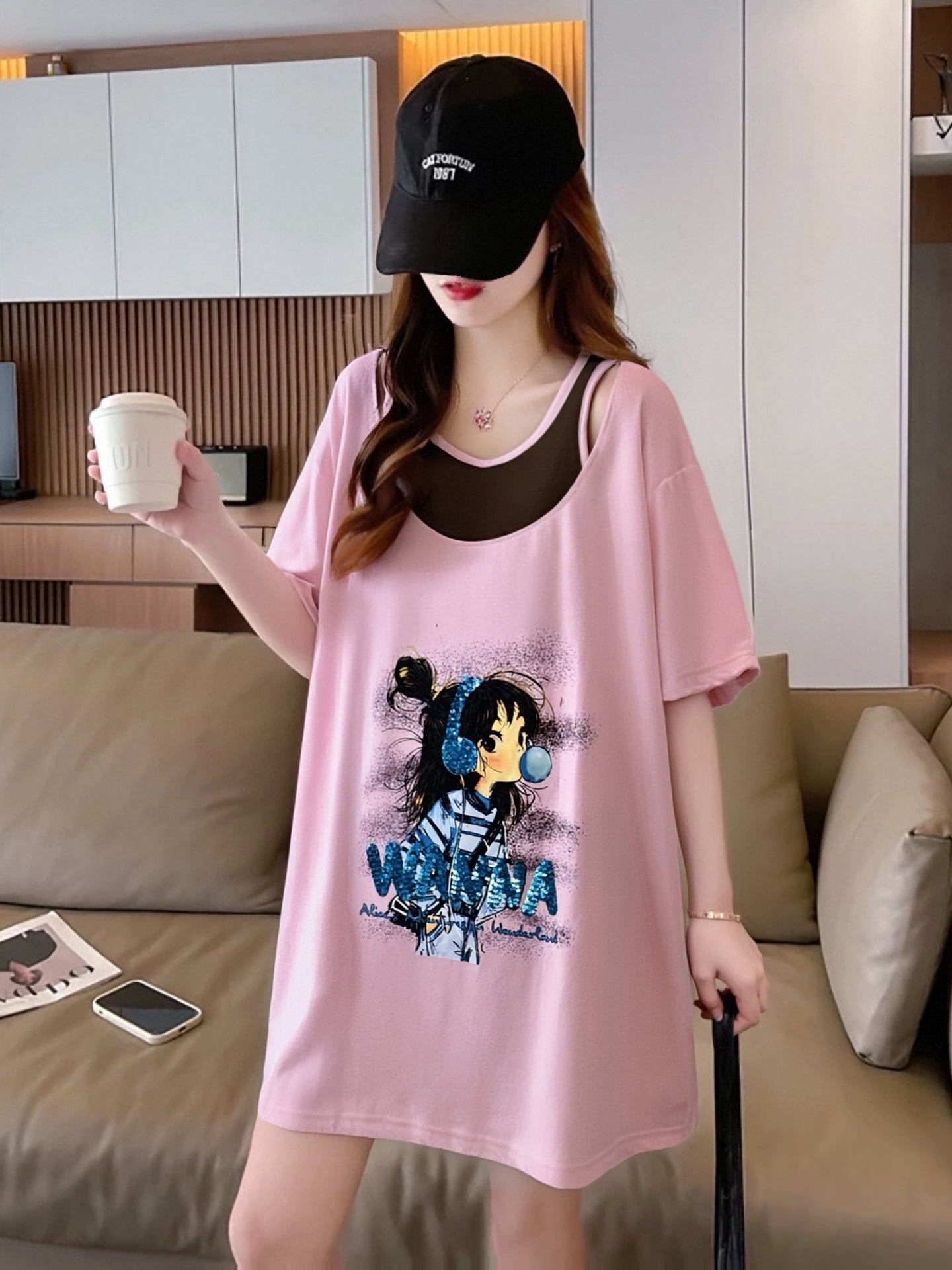 キュート 美人度アップ おすすめ 好感度UP カジュアル 全4色 半袖 Tシャツ ＜S-11157＞
