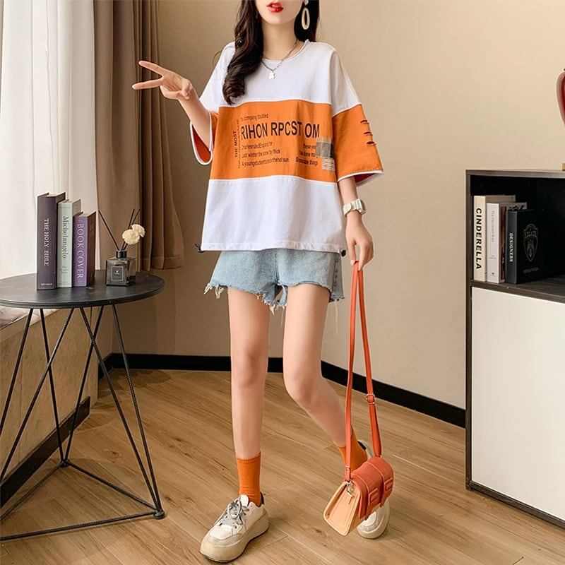 オシャレ度満点 3色選択可 美感いっぱい Tシャツ カットソー＜S-3042＞