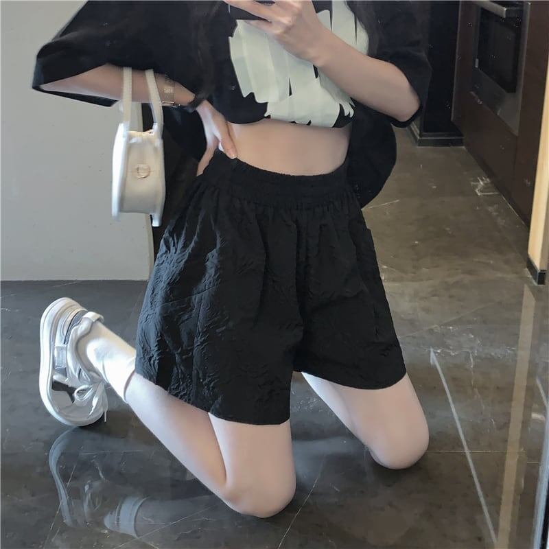 清涼感たっぷり ハイウエスト ファッション パンツ ボトムス＜S-3523＞