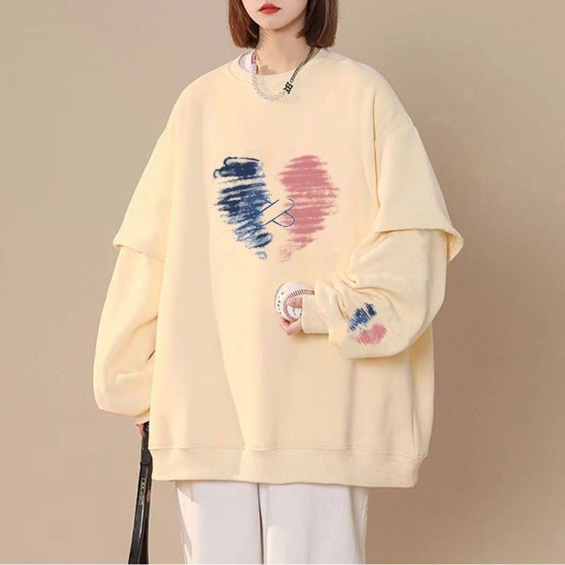 【半額！期間限定！！】超人気  プリント ゆったりスウェット全4色＜S-4968＞