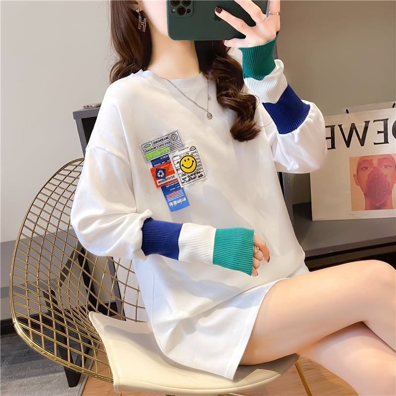 個性的なデザイン 切り替え 好感度満載 プリント Tシャツ カットソー＜S-3665＞