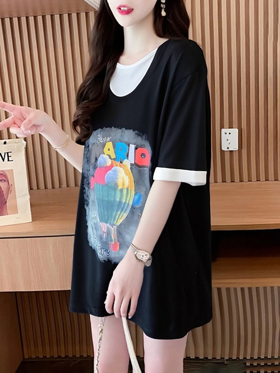 定番シンプル 売り切れ必至 美人度アップ 着回し力抜群 全5色 半袖Tシャツ<S-11376>