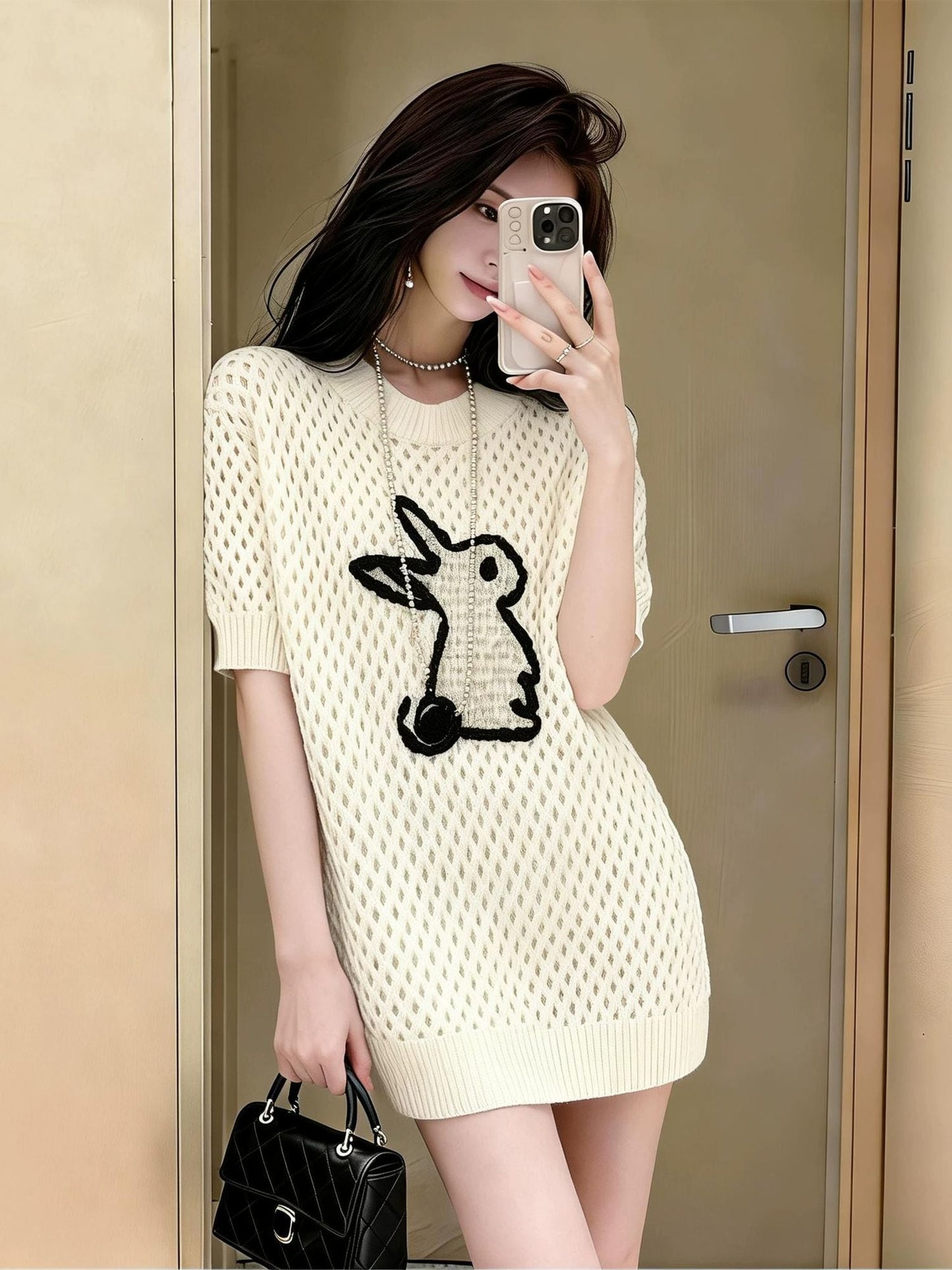 デザイン性抜群 ニット ファッション Tシャツ <S-13203>