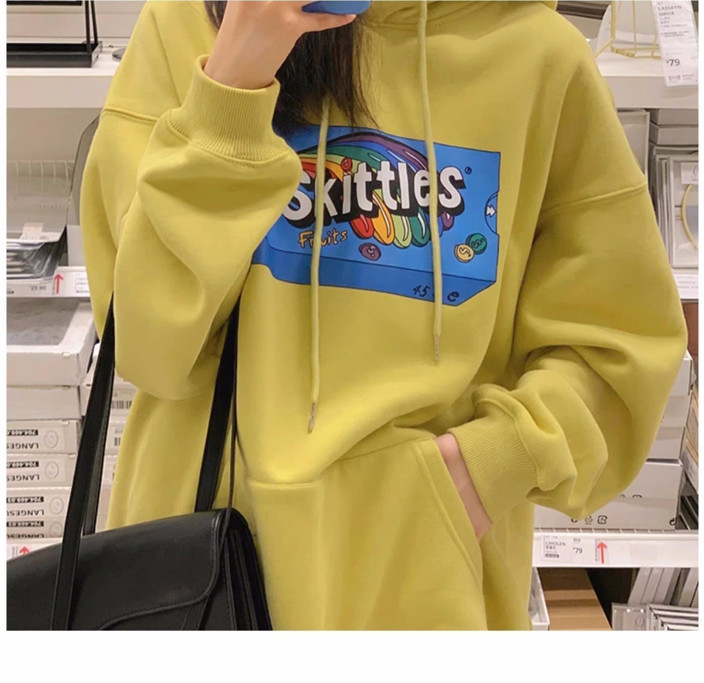 定番シンプル  グラフィックプリントフード付き パーカ＜S-4104＞