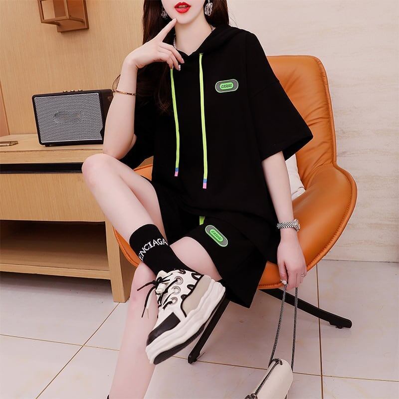 オシャレ度満点 Tシャツ＋ショートパンツ ゆったり感アップ セットアップ＜S-3466＞
