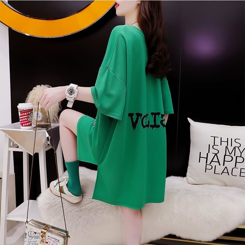 カジュアル 切り替え オシャレ度満点 プリント Tシャツ カットソー＜S-3515＞