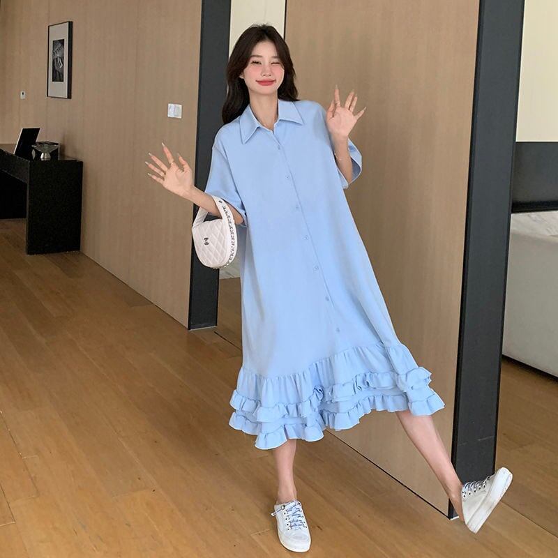 コーデ要らずで抜け感を演出！ 切り替え 上品な大人可愛い ワンピース<S-9033>