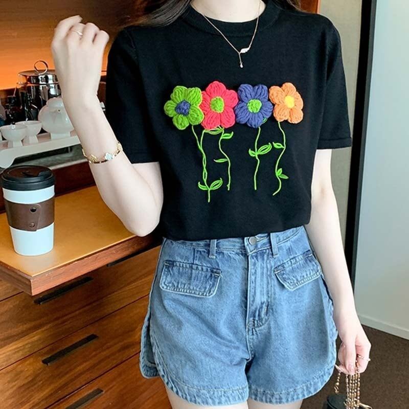 個性的なデザイン プリント 一目惚れ Tシャツ カットソー＜S-3273＞