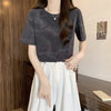 着回し力抜群 ホットダイヤモンド 定番シンプル 全2色 半袖Tシャツ カットソー ＜S-8591＞
