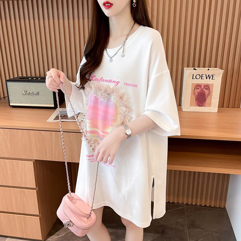 絶対欲しい プリント ロゴ ゆったり 3色半袖Tシャツ＜S-8315＞