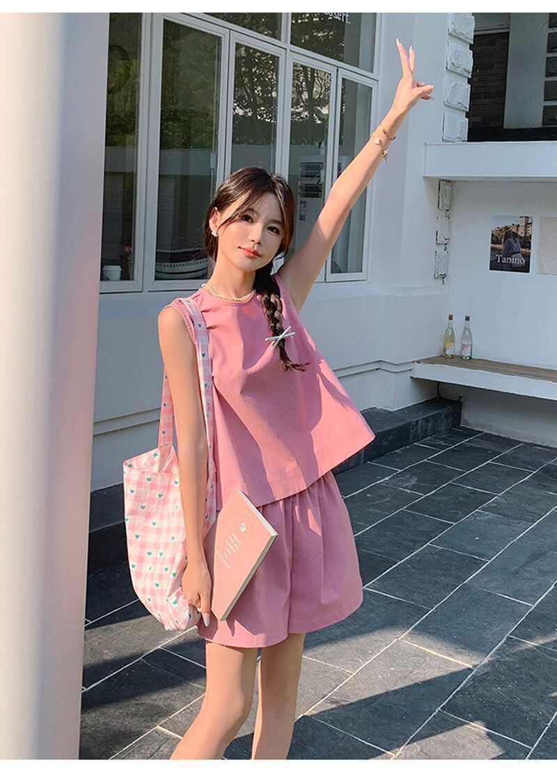 絶対欲しい ファッション カジュアル シャツ＋ショートパンツ セットアップ＜S-12166＞