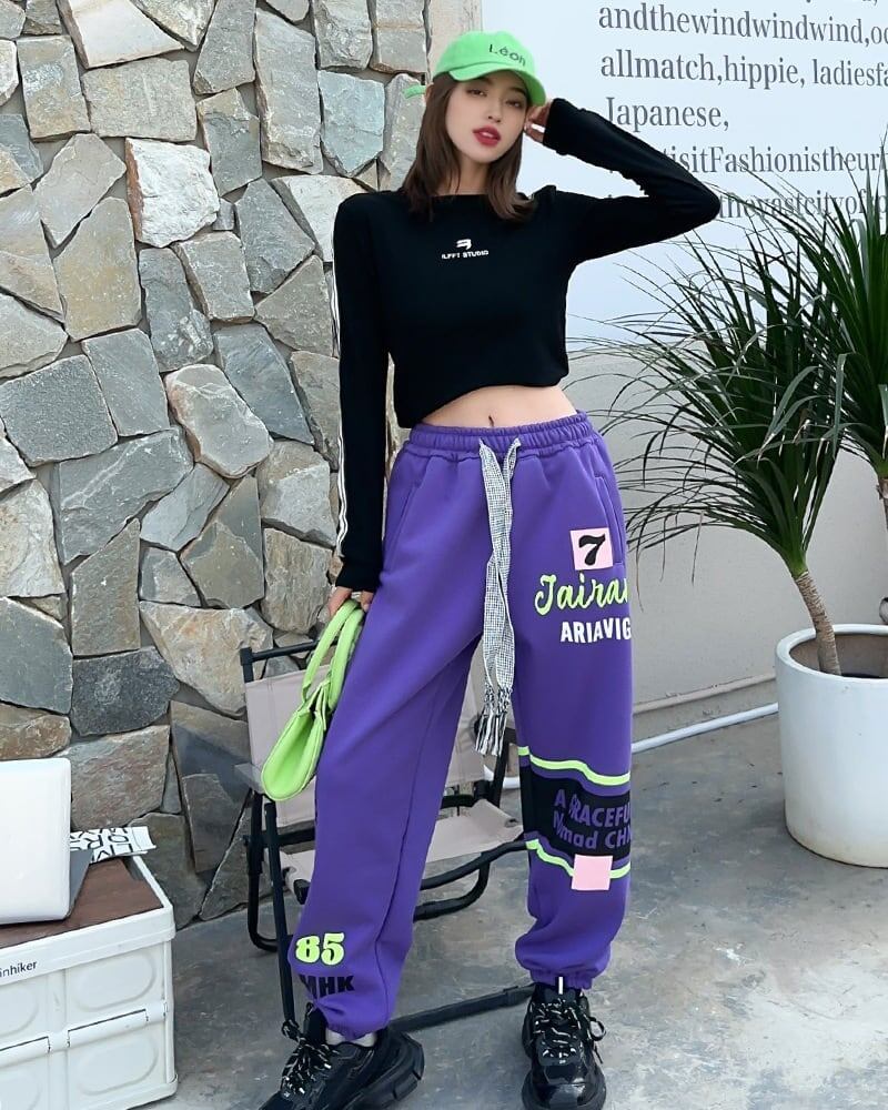 【裏起毛】見逃し厳禁 ファッション 個性派 スポーツパンツ<S-5846>