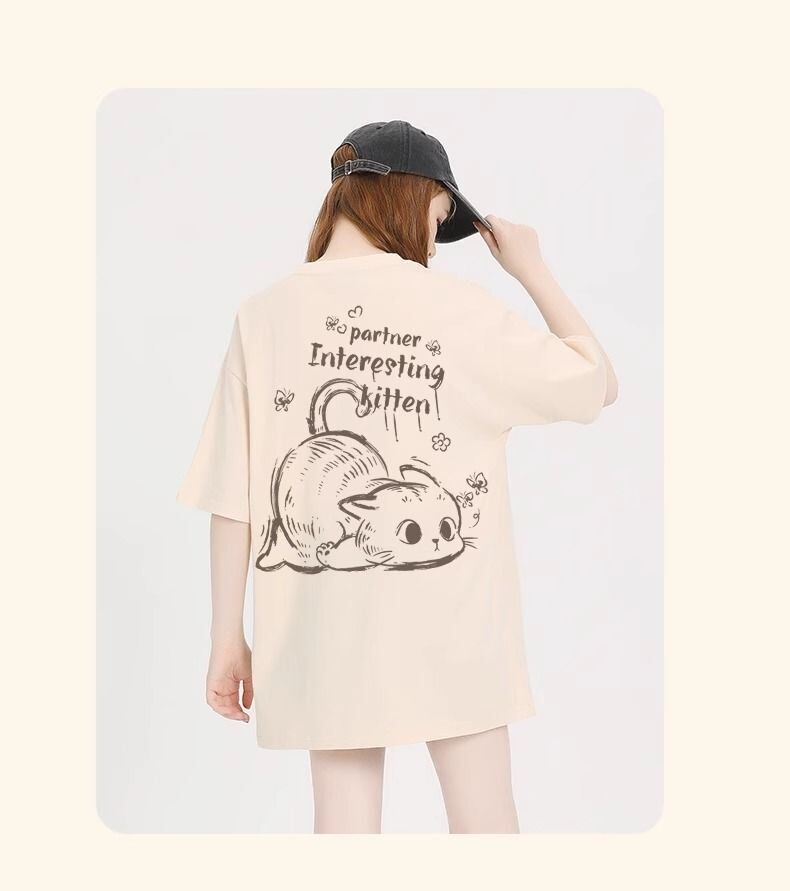 おすすめ 感満々 柔らかくて優しい印象 タイルアップ プリント 4色選択 半袖Tシャツ＜S-9317＞