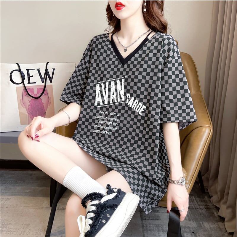 ゆったり感アップ 切り替え オシャレ度満点 プリント Tシャツ カットソー＜S-3387＞