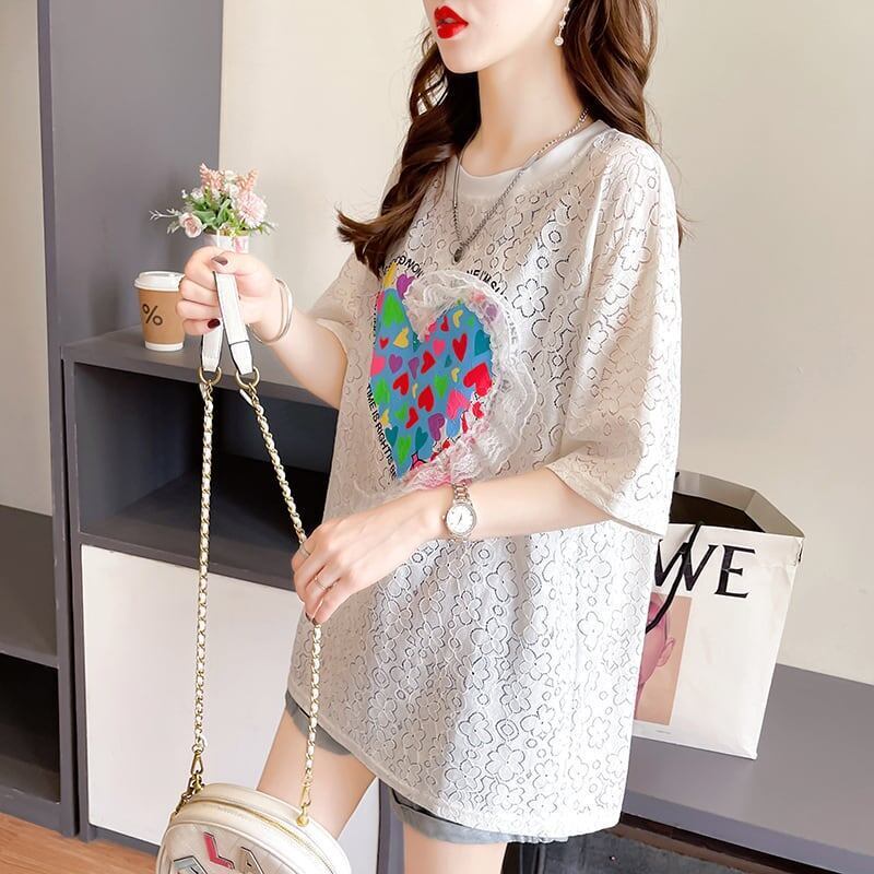オシャレ度満点 プリント 高級感溢れる Tシャツ カットソー＜S-3336＞