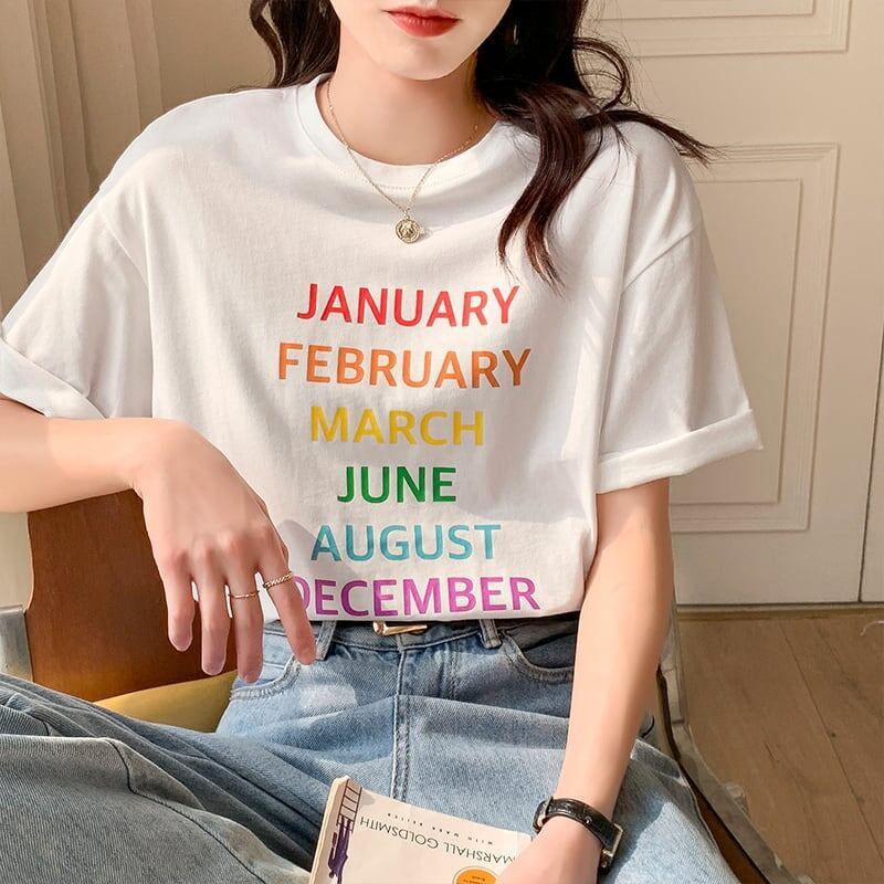 ゆったり感アップ 切り替え オシャレ度満点 プリント Tシャツ カットソー＜S-3404＞