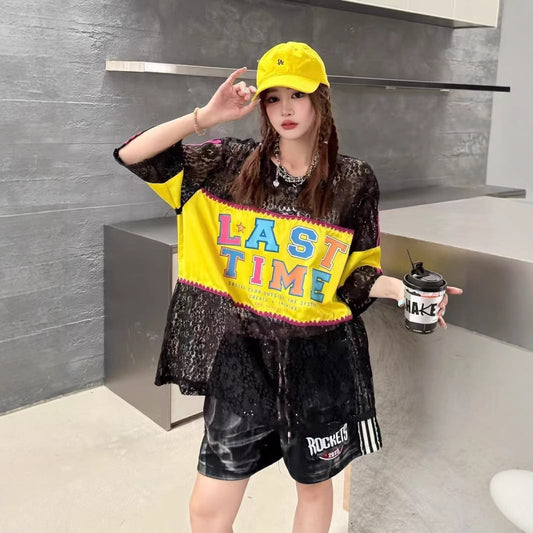 美人度アップ 早い者勝ち 絶対流行 カジュアル 2色選択 Tシャツ<S-11676>