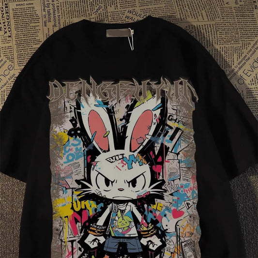 着回し力抜群 特別デザイン カジュアル プリント 全3色 半袖 Tシャツ <S-8810>