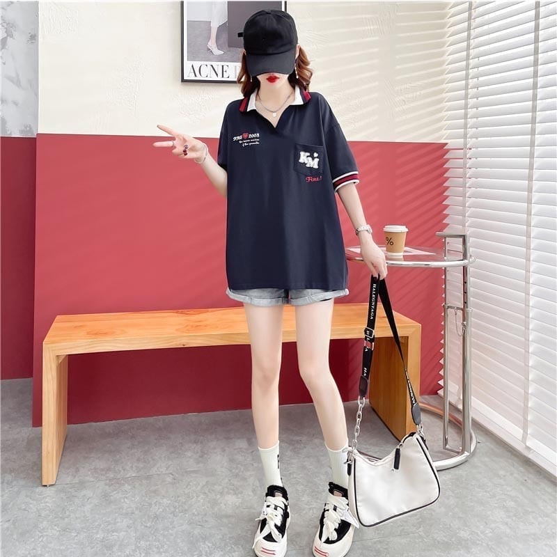 カジュアル 切り替え オシャレ度満点 プリント Tシャツ カットソー＜S-3650＞