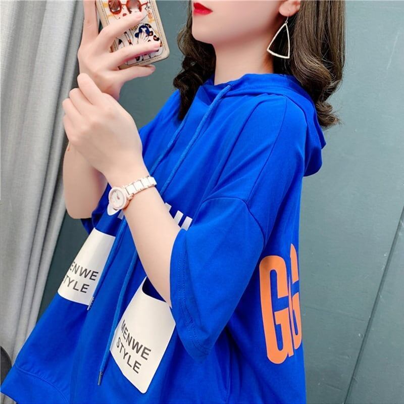 ゆったり感アップ 切り替え 美感いっぱい プリント Tシャツ カットソー＜S-3594＞