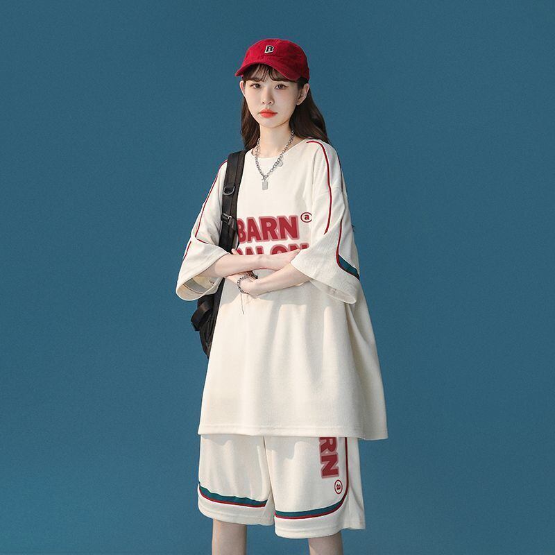 大好評 ファッション カジュアル ルーズ半袖Ｔシャツⅹパンツセット<S-6539>
