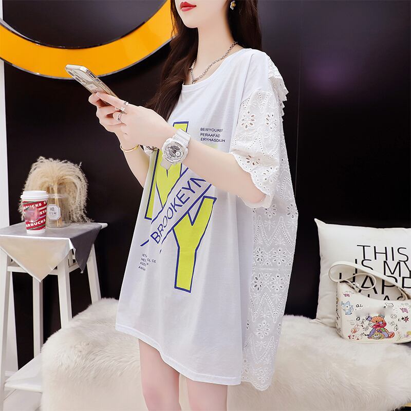 デザイン感 3色選択可 合わせやすい プリント Tシャツ カットソー＜S-3095＞