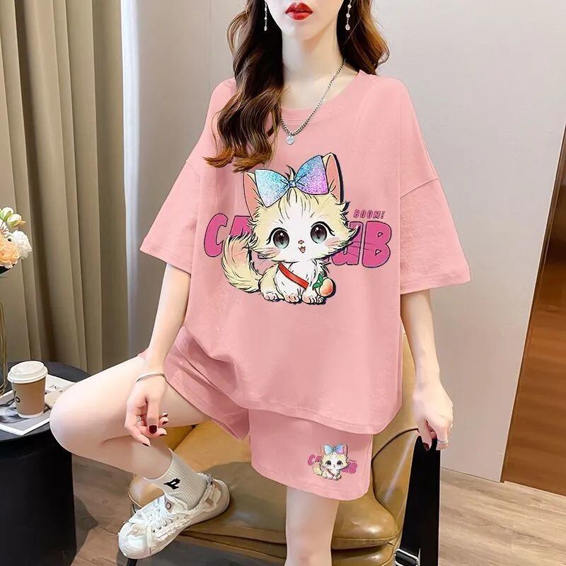 絶対欲しい カジュアル 夏に嬉しい機能付き 半袖Ｔシャツⅹパンツセット全4色<S-11268>