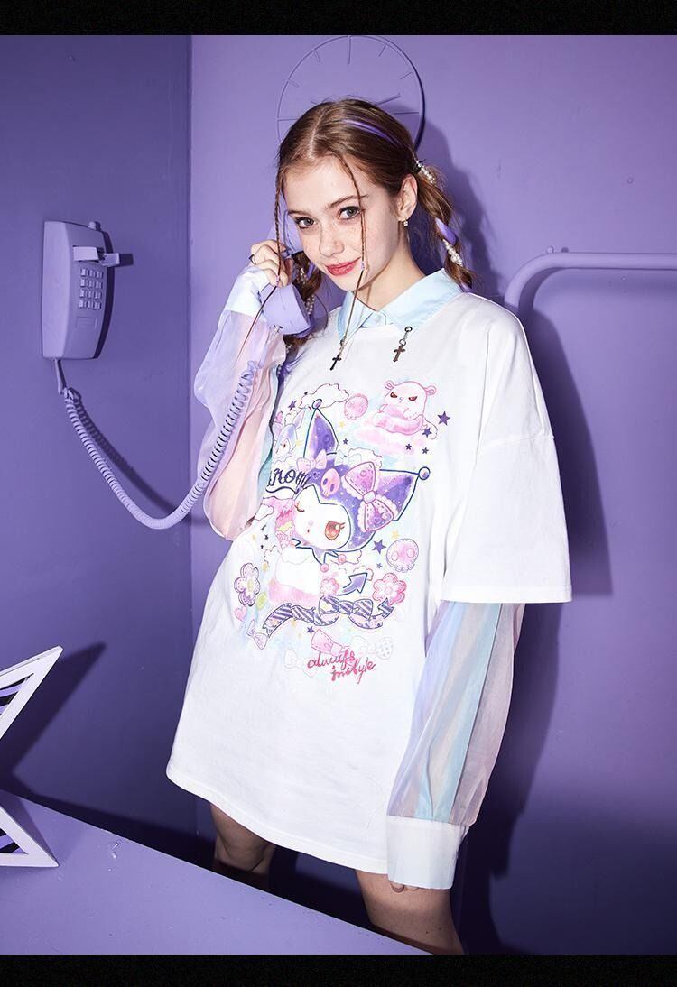 プリント ゆったり 半袖 Tシャツ <S-13129>