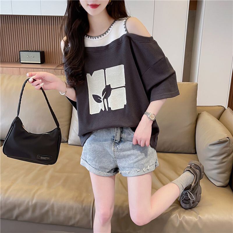 好感度100％ ラウンドネック キュート 半袖 Tシャツ ＜S-8628＞
