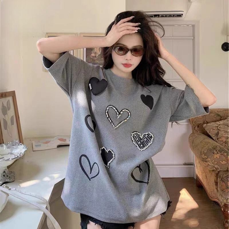 超人気 特別デザイン カジュアル ファッション プリント 全3色 半袖 Tシャツ <S-8918>
