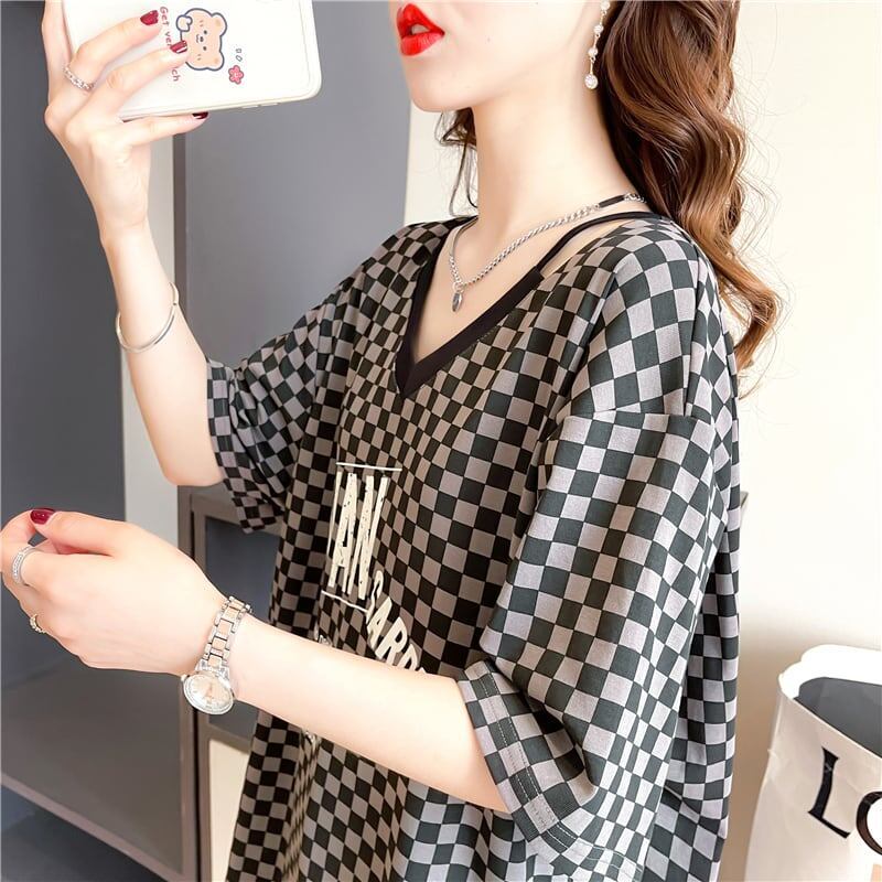 ゆったり感アップ 切り替え オシャレ度満点 プリント Tシャツ カットソー＜S-3387＞